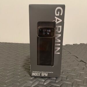 Garmin Index BPM Smart Blood Pressure Monitor And Adult Size Cuff Black